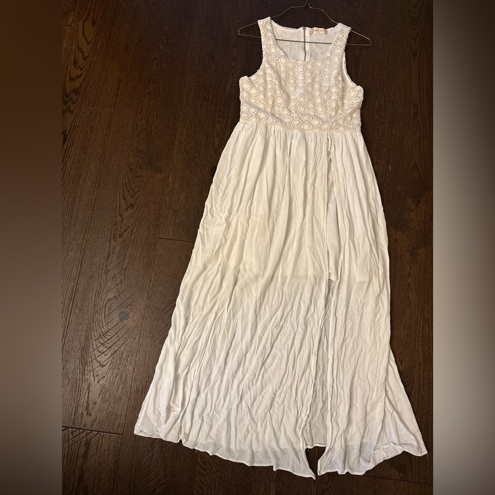 Altar'd State Cream Lace Detail Boho Dress